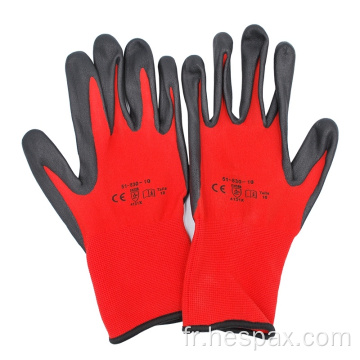 HESPAX Custom 15G Polyester Nitrile revêtu de gants